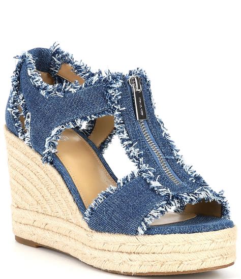 michael kors denim sandals|michael kors denim wedges.